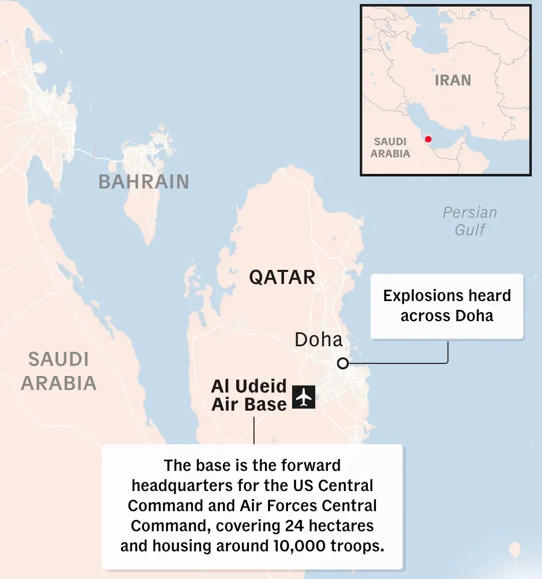 Iran attacks US airbases